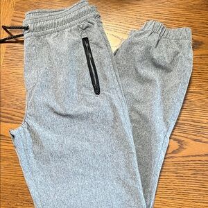 Cat & Jack Heather Gray Joggers with Black Zipper